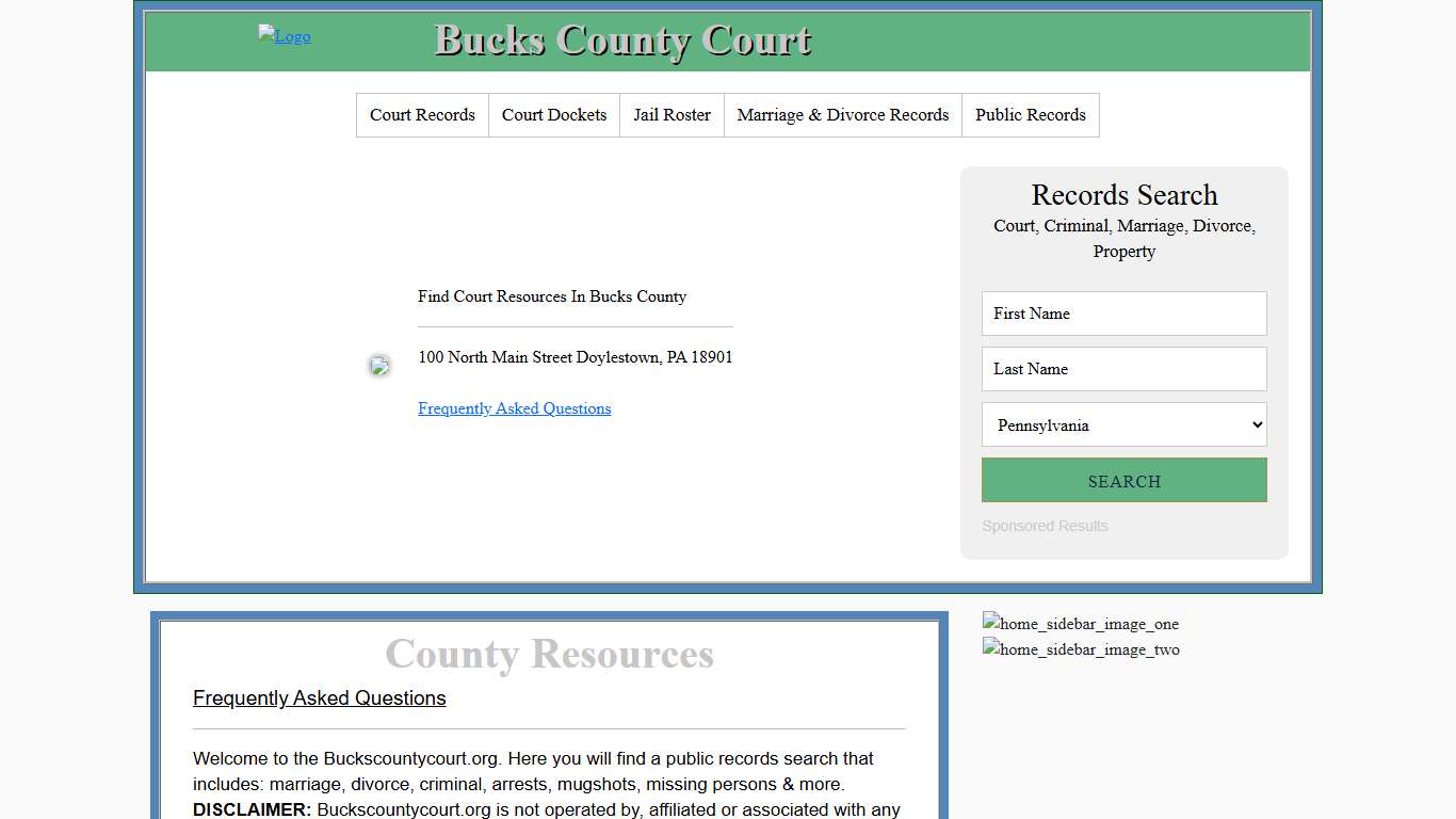 Bucks County Court | Court Records